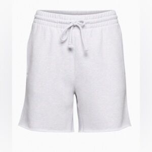 Aritzia Cozy Fleece Boyfriend 6” Sweatshort - Heathered Cloud White